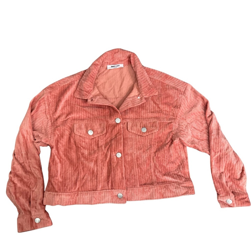 Double Zero | Coral Corduroy Jean Jacket